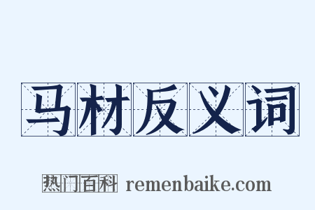 马材反义词是什么意思的图片